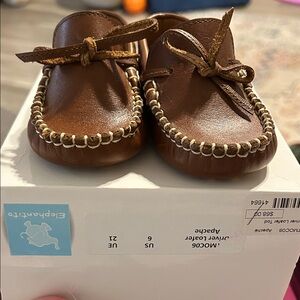 Elephantito Tan Leather Kids first walkers Moccasins